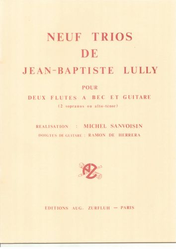 cubierta Neuf Trios Jean-Baptiste Lully Editions Robert Martin