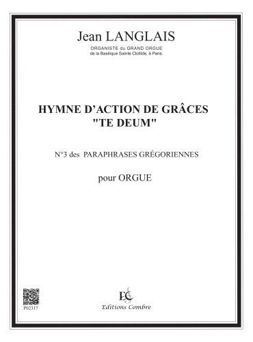 cubierta Paraphrase grgorienne n3 : Hymne action de grce Te Deum Combre