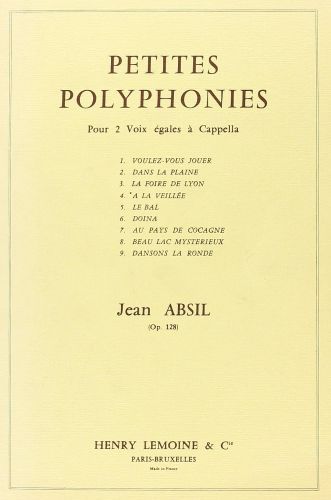 cubierta Petites polyphonies Op.128 Editions Henry Lemoine