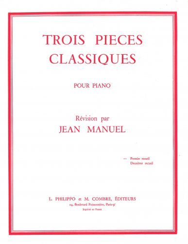 cubierta Pi�ces classiques (3) Vol.1 Combre