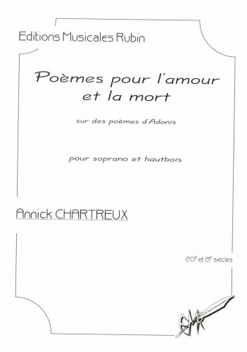 cubierta Poèmes pour l'amour et la mort pour soprano et hautbois Rubin