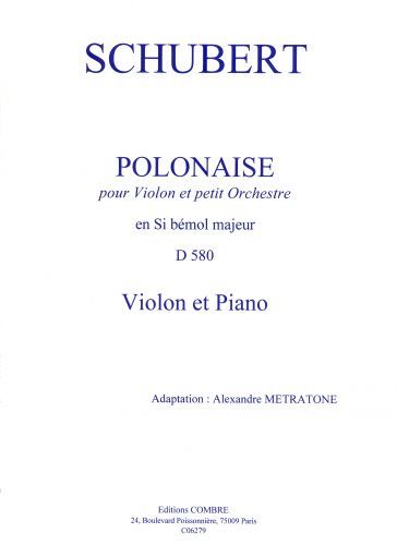 cubierta Polonaise en Sib maj. D.580 Combre