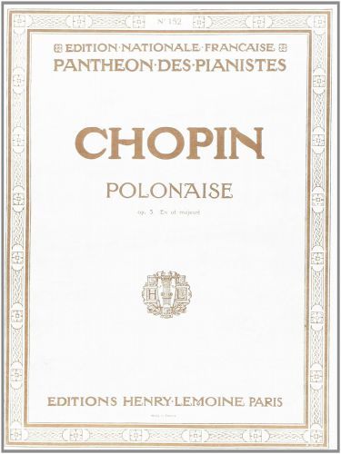 cubierta Polonaise Op.3 n�1 en Ut maj. Editions Henry Lemoine