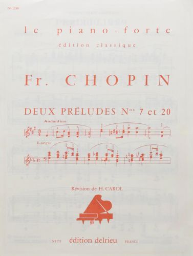 cubierta Pr�ludes n�7 et 20 Delrieu