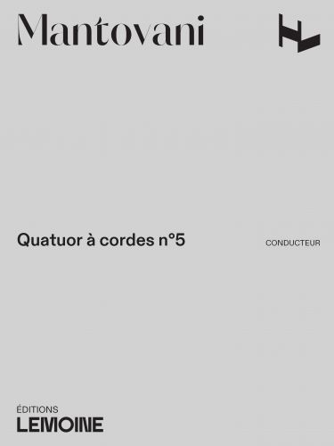 cubierta Quatuor � cordes n�5 Editions Henry Lemoine