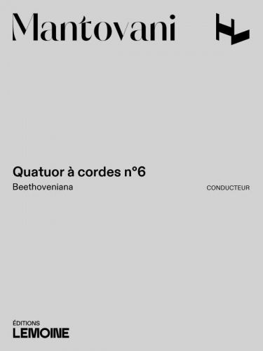 cubierta Quatuor � cordes n�6 Beethoveniana Editions Henry Lemoine