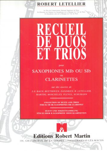 cubierta Recueil de Duos et Trios Robert Martin