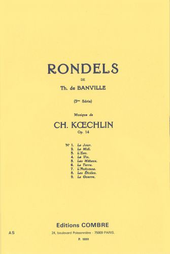 cubierta Rondels de Théodore de Banville Op.14 Combre
