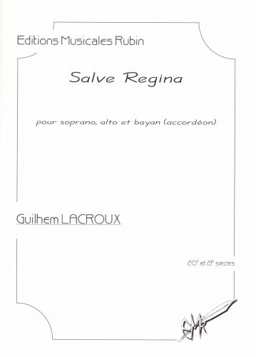 cubierta SALVE REGINA pour soprano, alto et bayan (accordon) Rubin