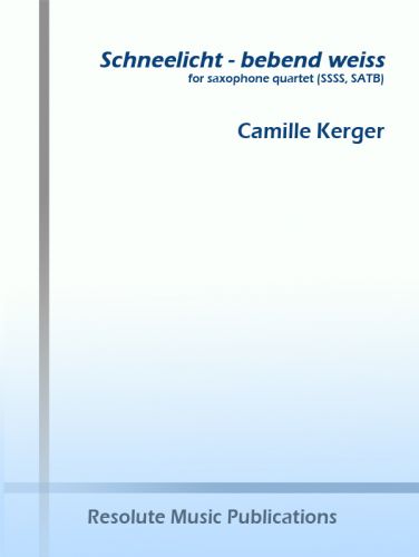 cubierta SCHNEELICHT BEBEND WEISS  ( ssss,satb) Resolute Music Publication