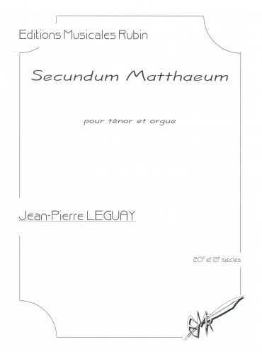 cubierta Secundum Matthaeum pour tnor et orgue Rubin