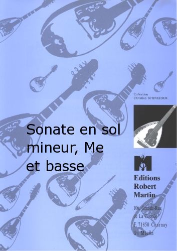 cubierta Sonata en sol menor, mandolina y contrabajo Robert Martin