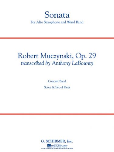 cubierta Sonata for Alto Saxophone, Op. 29 Schirmer