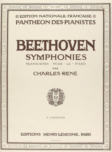 cubierta Symphonie n�8 en Fa maj. Op.93 Editions Henry Lemoine