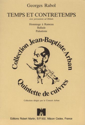 cubierta TEMPS ET CONTRETEMPS QUINTETTE DE CUIVRES Editions Robert Martin