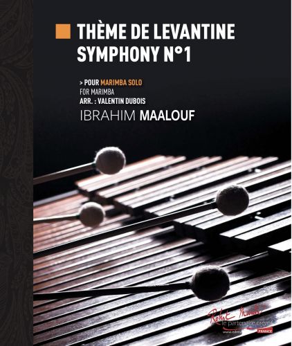 cubierta THME DE SYMPHONIE LEVANTINE N1 (Ibrahim MAALOUF) pour marimba Editions Robert Martin
