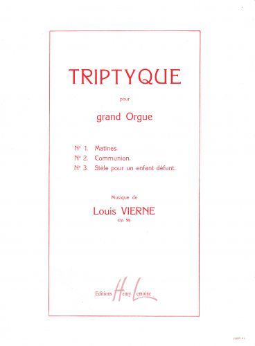 cubierta Triptyque Op.58 Editions Henry Lemoine