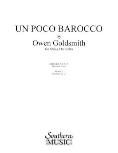 cubierta Un Poco Barocco Southern Music Company
