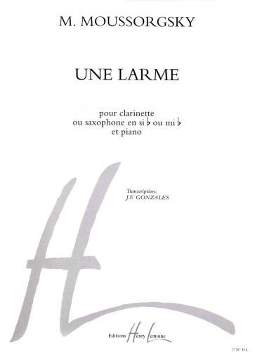 cubierta Une larme Editions Henry Lemoine