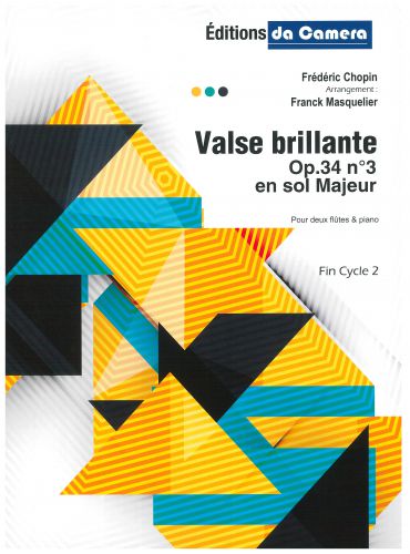 cubierta VALSE BRILLANTE OP34 N 3 EN SOL MAJEUR DA CAMERA