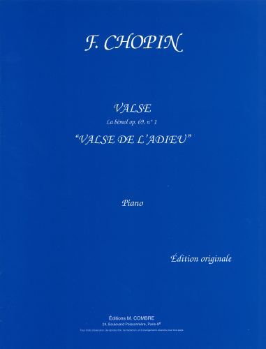 cubierta Valse Op.69 n�1 L'Adieu Combre