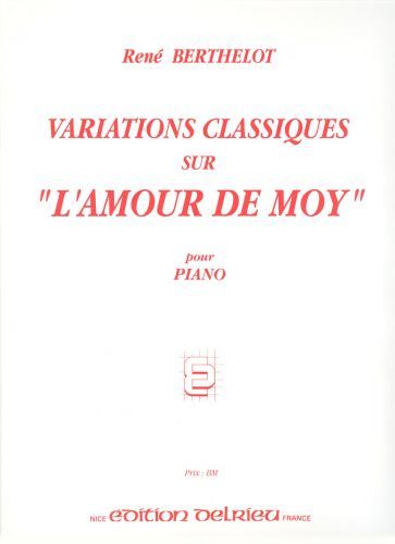 cubierta Variations classiques sur L'Amour de Moy Delrieu