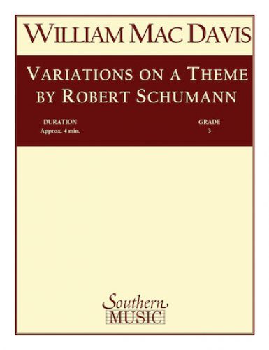 cubierta Variations On A Theme By Robert Schumann Southern Music Company