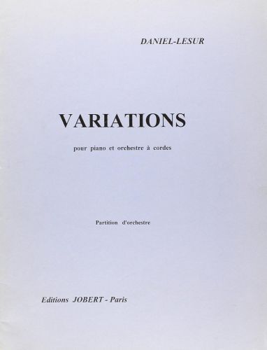 cubierta Variations pour piano et orchestre Jobert