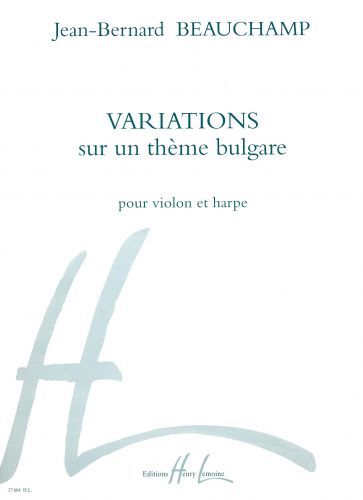 cubierta Variations sur un thme bulgare Editions Henry Lemoine