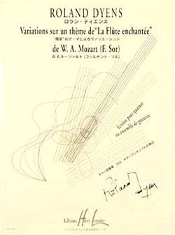 cubierta Variations sur un thme de F. Sor d'aprs la Flte Enchante Editions Henry Lemoine