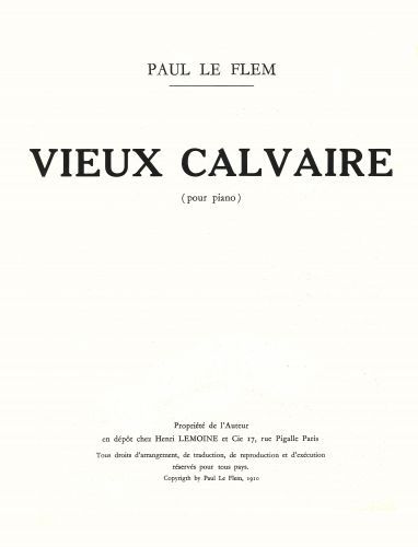 cubierta Vieux calvaire Editions Henry Lemoine