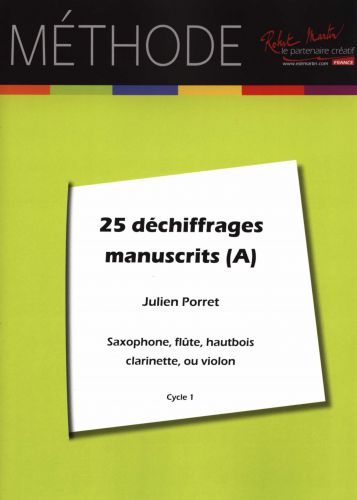 cubierta Vingt-Cinq Dchiffrages Manuscrits (a) Robert Martin
