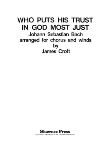 cubierta Who puts His Trust in God Most Just Shawnee Press