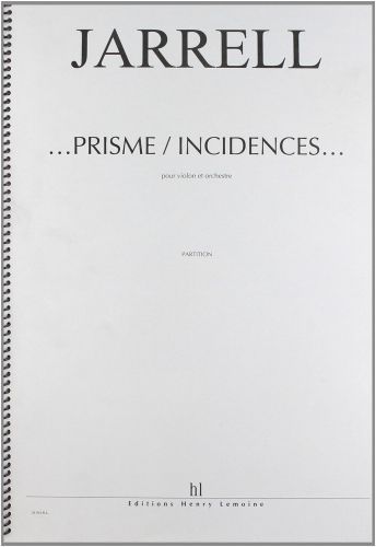 einband ...prisme / incidences... Editions Henry Lemoine