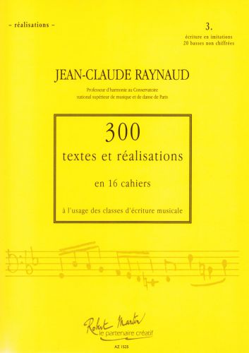 einband 300 Textes et Realisations Cahier 3 (Ecriture En Imitation) Editions Robert Martin