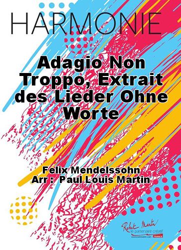 einband Adagio Non Troppo, Extrait des Lieder Ohne Worte Martin Musique