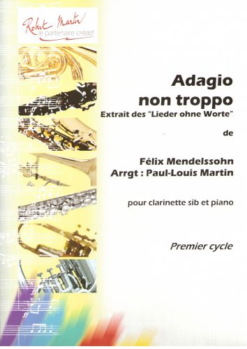 einband Adagio Non Troppo, Extrait des Lieder Ohne Worte Robert Martin