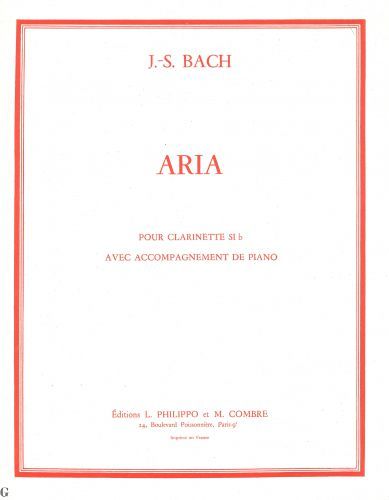 einband Aria extr. de la Suite en R maj. (transcription) Combre