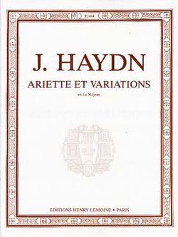 einband Ariette et variations en La maj. Editions Henry Lemoine