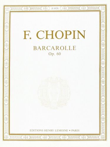 einband Barcarolle Op.60 Editions Henry Lemoine