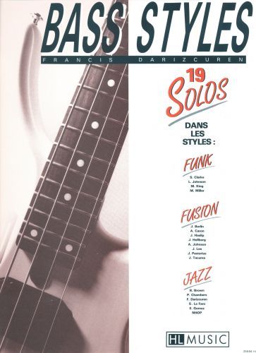 einband Bass styles : 19 Solos Editions Henry Lemoine