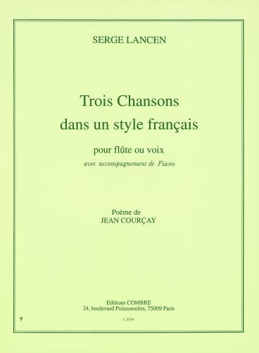 einband Chansons dans style français (3) Combre