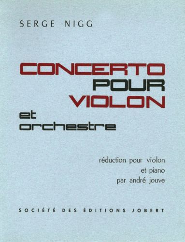 einband Concerto pour violon Jobert