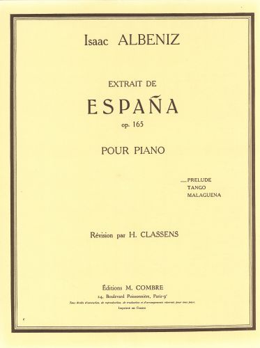 einband Espana Op.165 : Pr�lude Combre