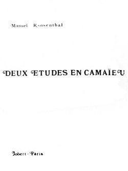 einband Etudes en Camaeu (2) Jobert