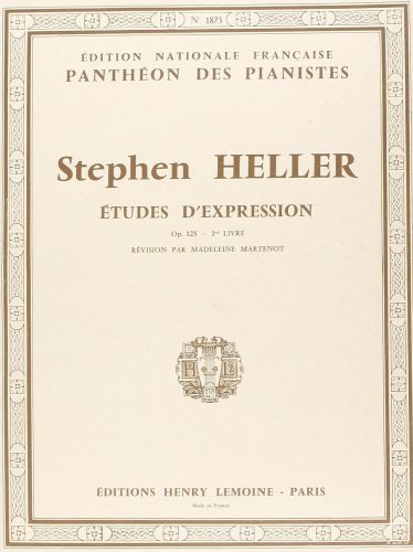 einband Etudes expression Op.125 Vol.1 Editions Henry Lemoine