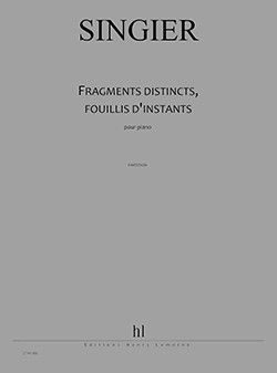 einband Fragments distincts, fouillis d'instants Editions Henry Lemoine