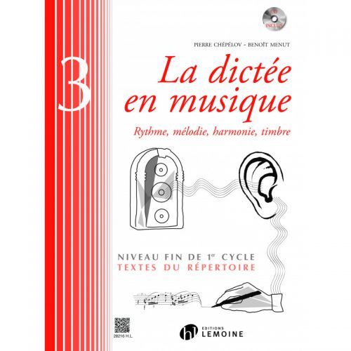 einband La dict�e en musique Vol.3 - fin du 1er cycle Editions Henry Lemoine