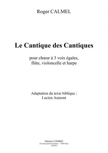 einband Le Cantique des cantiques Combre