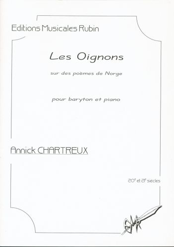 einband Les Oignons pour baryton et piano Rubin